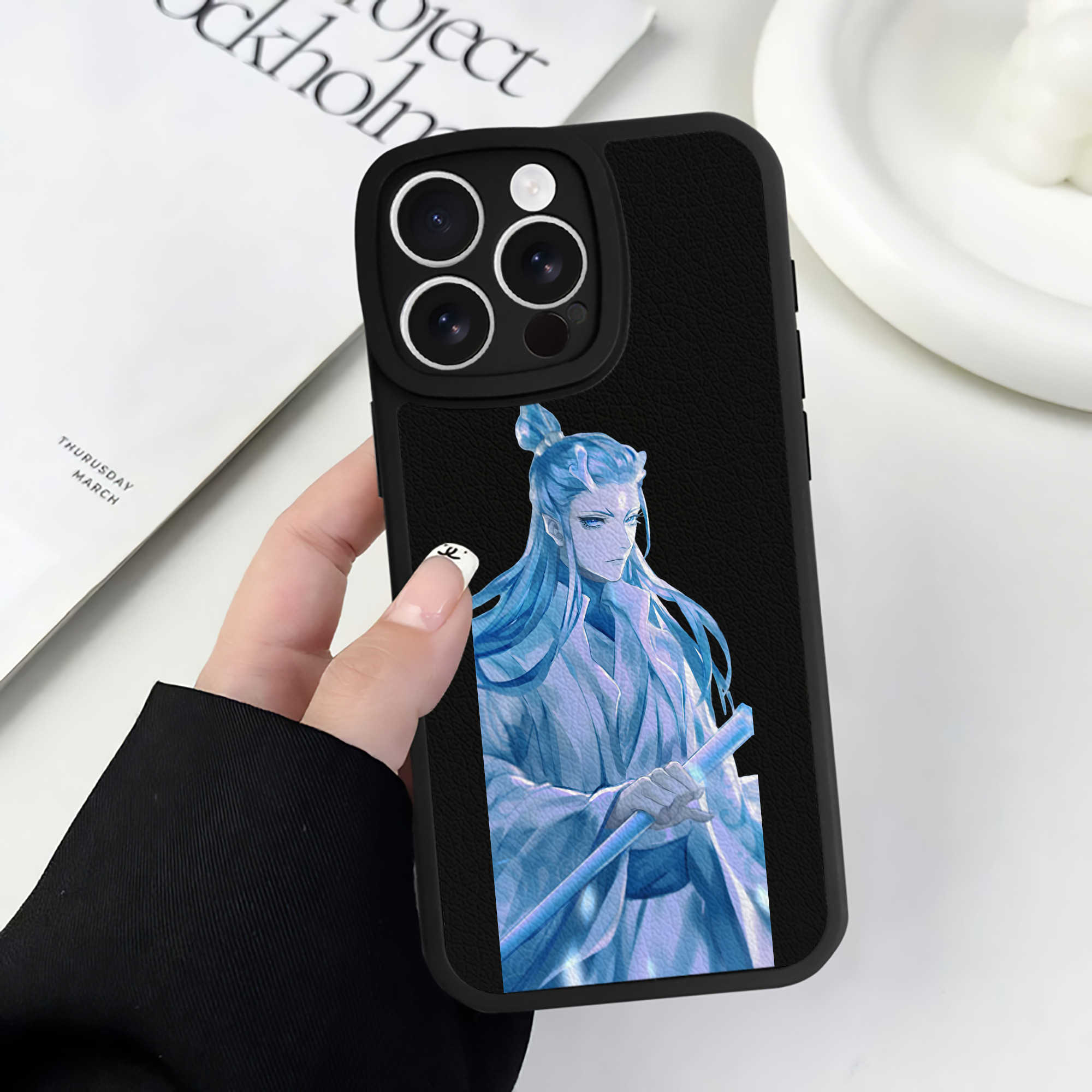 （画像用） Ne Zha 2 ナタ 魔童の大暴れ 【iPhone 16シリーズ対応】シリコンスマホケース（レザー調） 材質：シリコン